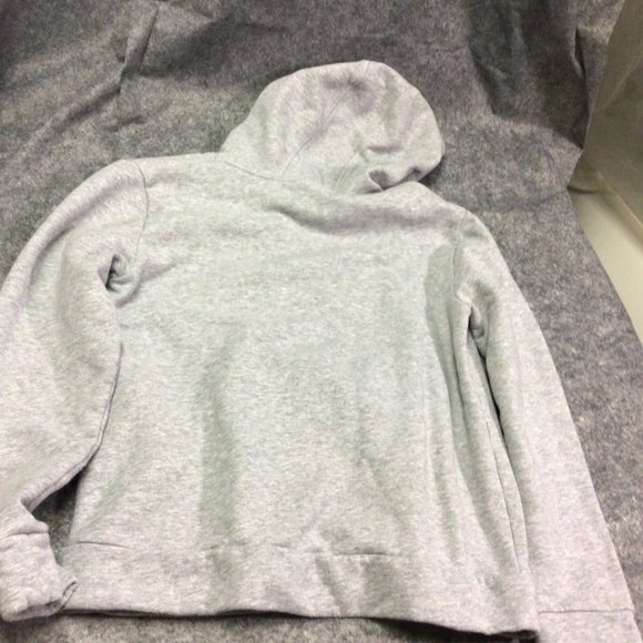 Adidas Hoodie Sweater Long Sleeves Grey Embossed 3D Logo Youth Unisex Large - Picture 10 of 10
